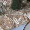 Champagne Satin Rosette Table Runner/Wedding Table Runner/Table Runner Decoration