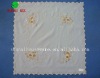 Cheap embroidery table cloth with brown flower