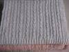 Chenille cable knitted baby blanket/throw