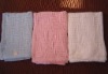 Chenille knitted baby blanket