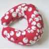 Cherry Print Cotton U Shaped Neck Travel Pillow