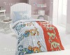 Children printed cretonne bed linen reversible