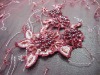 Chinese hand-work embroidery fabric for wedding dress