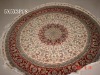 Chinese handmade 100% natural silk turkish 6x9 double knotted round carpet