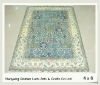 Chinese handmade 4x6 100%silk turkish carpet tiles