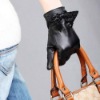 Christmas Gifts for 2012 Ladies Lambskin Leather Gloves BLACK(L089NQ)