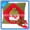 Christmas Snowman Throw Pillow (Red, Green)