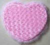 Christmas heart seat cushion with chicken-feather