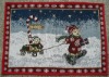 Christmas jacquard door mat  jacquard rug anti-slip floor mat