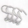 Chrome Metal Shower Curtain Hooks WZ-H2009