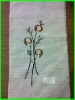 Classic linen-look embroidery curtain