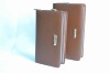 Classic style brown imported top layer  leather men's clutch bag