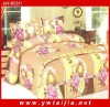 Classic style polyester colorful flowers comforter sets