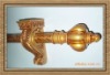 Classical resin aliminum curtain rod with resin finial