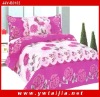 Classics style polyester pink jacquard printed 4pcs comforter set
