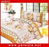 Classics style polyester yellow jacquard 4pcs comforter set