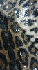 Clear Sequins leopard print Knit Fabric