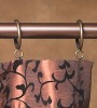 Clip top drapes panel of flocked taffeta fabric