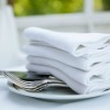 Cloth napkin white spun polyester
