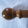 Coffee wood curtain rod