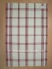 Colorful Chequered Burgundy and White Plain Weave kitchen towel