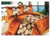 Colorful Flower Silk Bedding Set