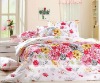 Colorful flower printed cotton bed sheet sets