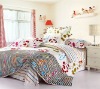 Colorful notes design printed bed sheet