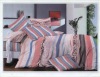 Colorful strip printed home bed sheets