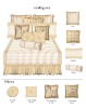 Comfortable countryside satin silk bedding set,home and hotel bedding set,decorative cushion,satin silk pillow 8pcs set(B190022)