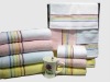 Compact Cotton  Bath towels with colorful satin files Rainbow Pattern Y7034