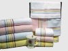 Compact Cotton Rainbow Pattern towel sets with colorful satin files