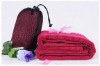 Compact sports towel with net bag
