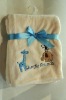 Coral Fleece Embroidery Baby Blanket