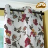 Corner cozy woven fragrance rural style red floral print living room curtain