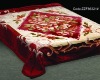 Cotton Blanket/Polyester Blanket-dark red