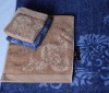 Cotton Jacquard bath towel with chrysol fret