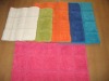 Cotton bath mats with square designs
