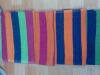 Cotton beach towel into different stripe colors