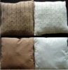 Cotton cable knitted cushion with T/C backing