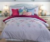 Cotton embroidered bedding set