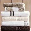 Cotton plain towel with dobby border