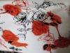 Cotton printed single jersey fabric with chinoiserie
