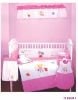 Cotton purple applique Baby bedding set