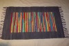 Cotton rag rug with fringes