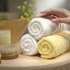 Cotton towel in roll form