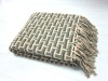 Cotton woven throw blanket bedding home textiles