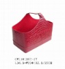 Crocodile PVC/Faux Leather Storage Bin / Magazine Basket for home storage , home decoration