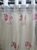 Cross-stitch embroidered  organza curtain