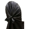 Crushed Black Taffeta Chair Cover